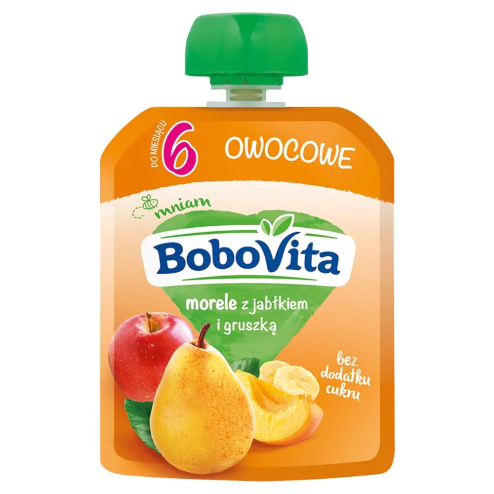 Bobovita Mus Morele z Jabłkiem i Gruszką Po 6 Miesiącu