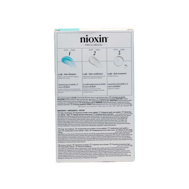 Nioxin Professionals Pack 3 Farget hodebunnsbehandling for tørt og skadet hår, lett tynnende sett for farget hår (1 enhet)
