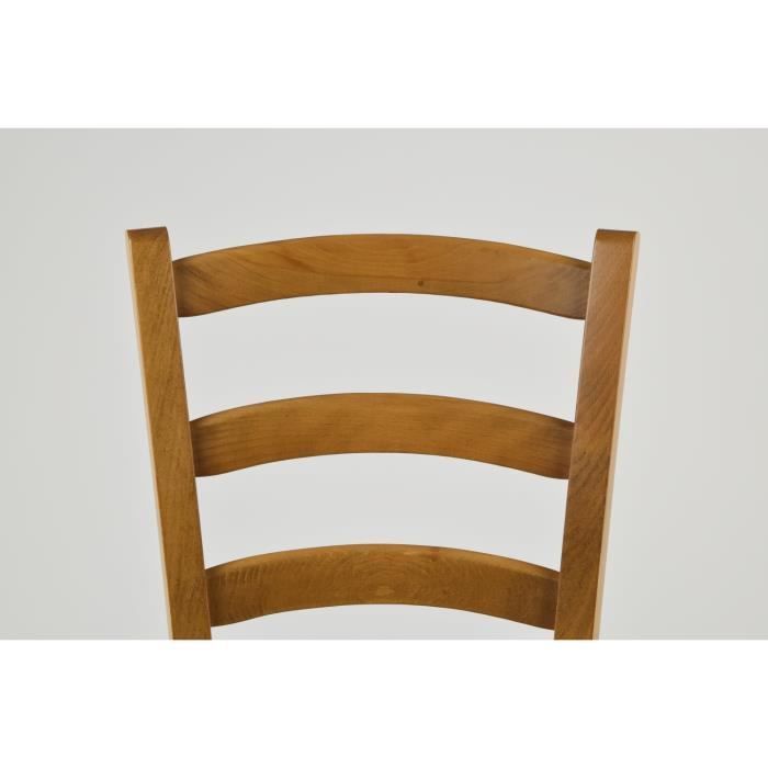 Tommychairs - Set 4 chaises cuisine VENICE, robuste structure en bois de hêtre peindré en couleur chêne et assise en paille