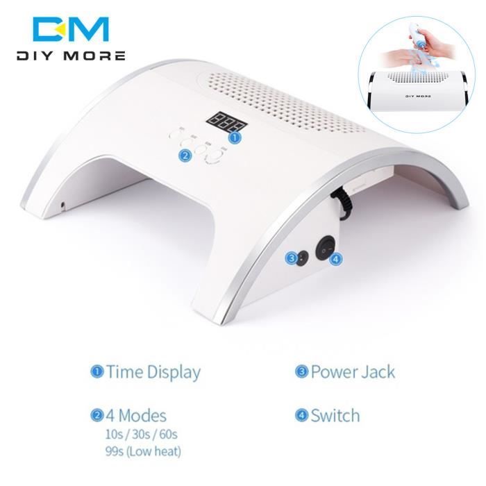 Lampă UV pentru unghii de 80W + aspirator pentru unghii, cu senzor automat, ecran LCD, 4 temporizatoare, uscare rapidă