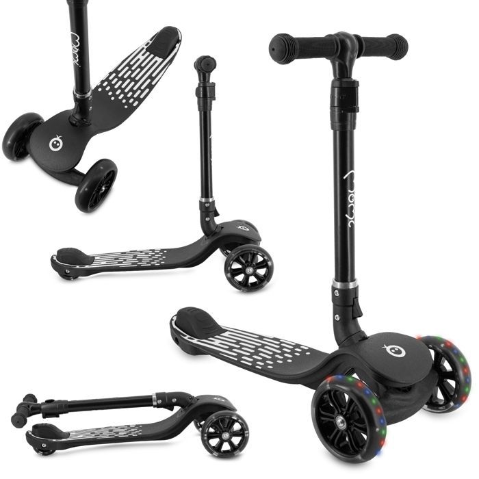Trottinette enfant - MOMI - SAN - 3 roues - LED dans les roues - Guidon réglable 3 hauteurs