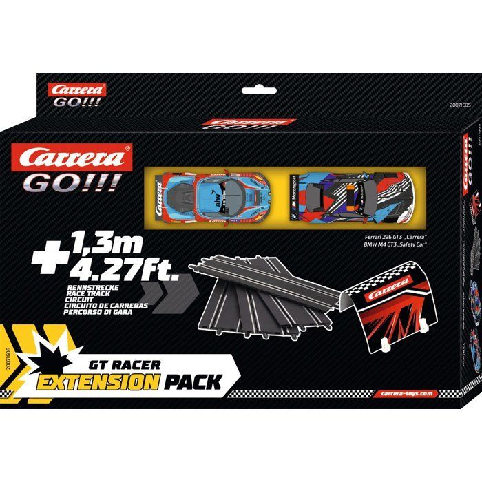 CARRERA GO!!! Kit di espansione Circuito e Auto - Set di espansione 2 - 2 Auto da corsa GT - Scala 1:43 - Età 6+