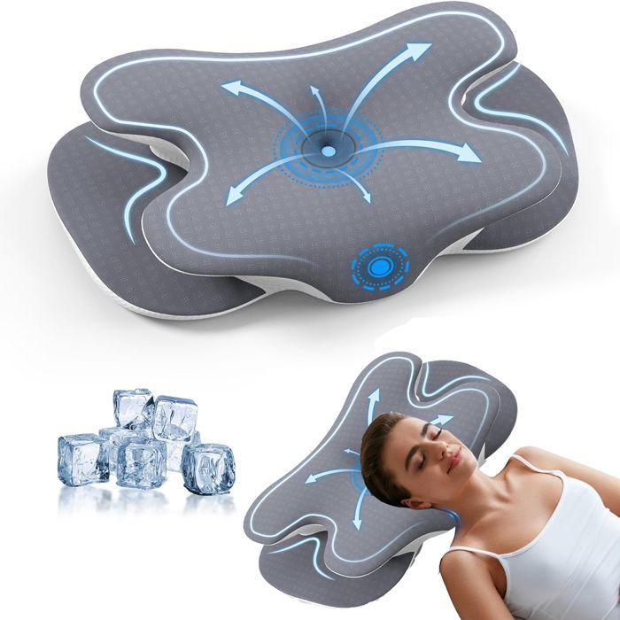 Almohada cervical de espuma viscoelástica para el dolor de cuello y hombros, almohada ortopédica ergonómica de soporte para el cuello.