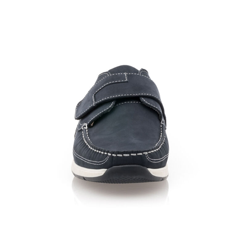 Blå loafers/båtsko for menn