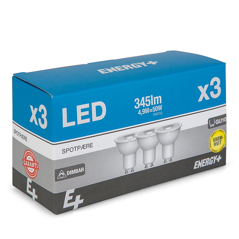 Energy Spotlight LED 345 lm 3 kpl Himmennettävä, GU10