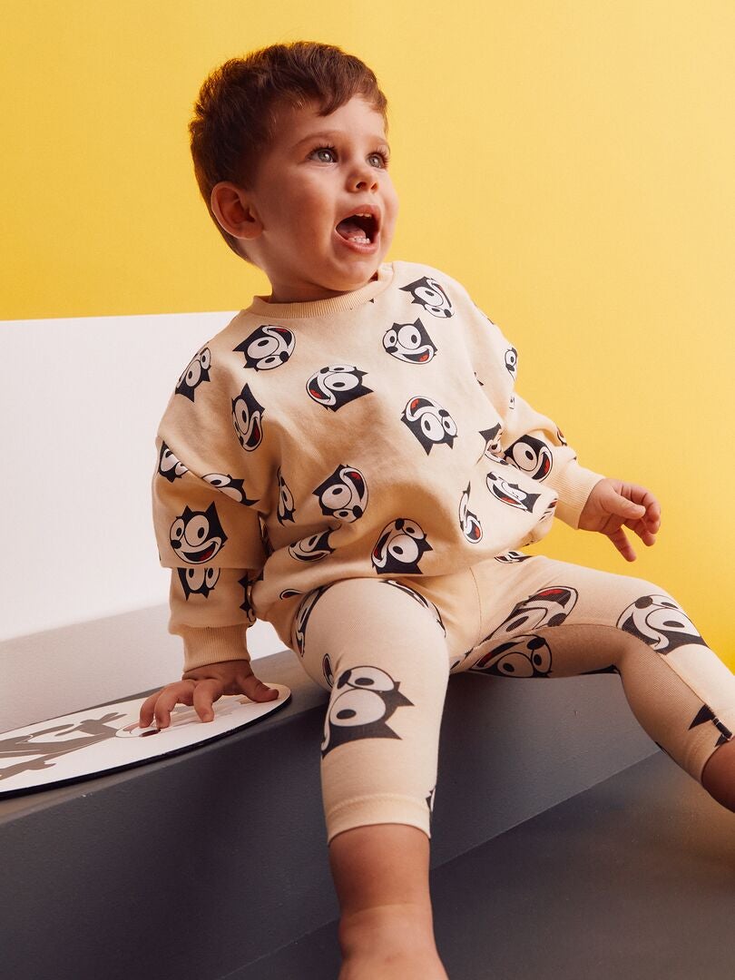 'Felix de Kat'-sweatshirt - BEIGE