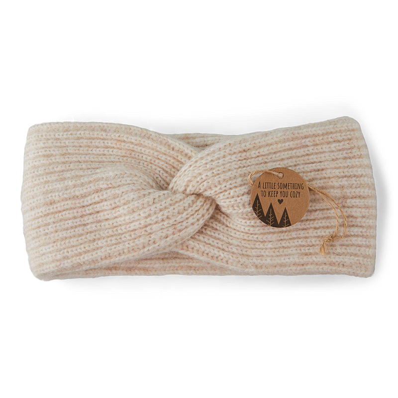 Fascia per capelli color bianco sporco, effetto mohair