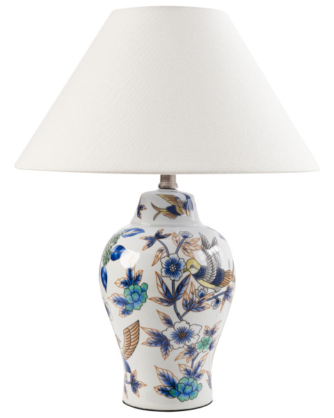 Lampa stołowa porcelanowa biała