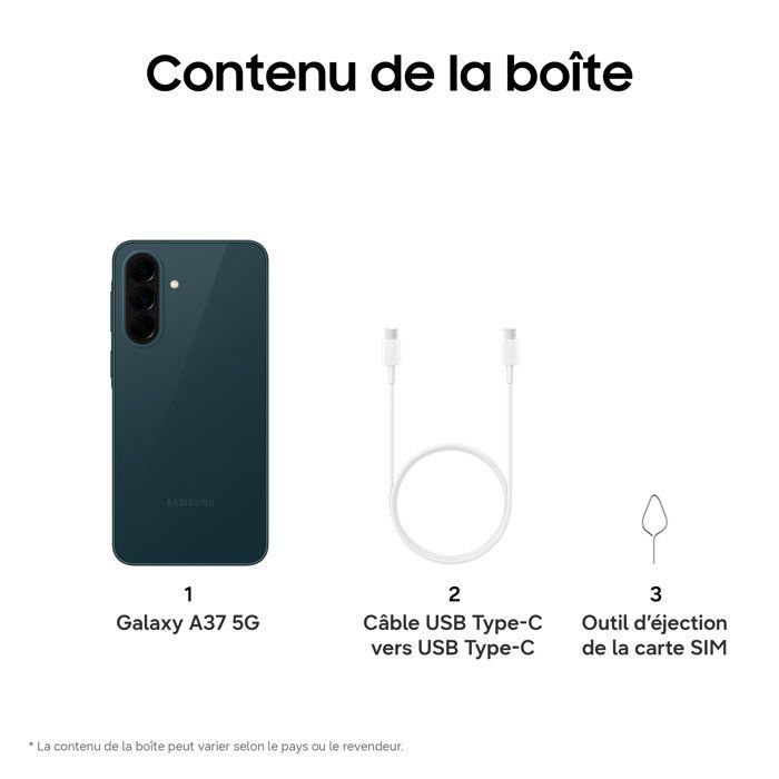 Smartphone SAMSUNG Galaxy A37 5G AI de 256 GB, color verde oscuro - Versión francesa
