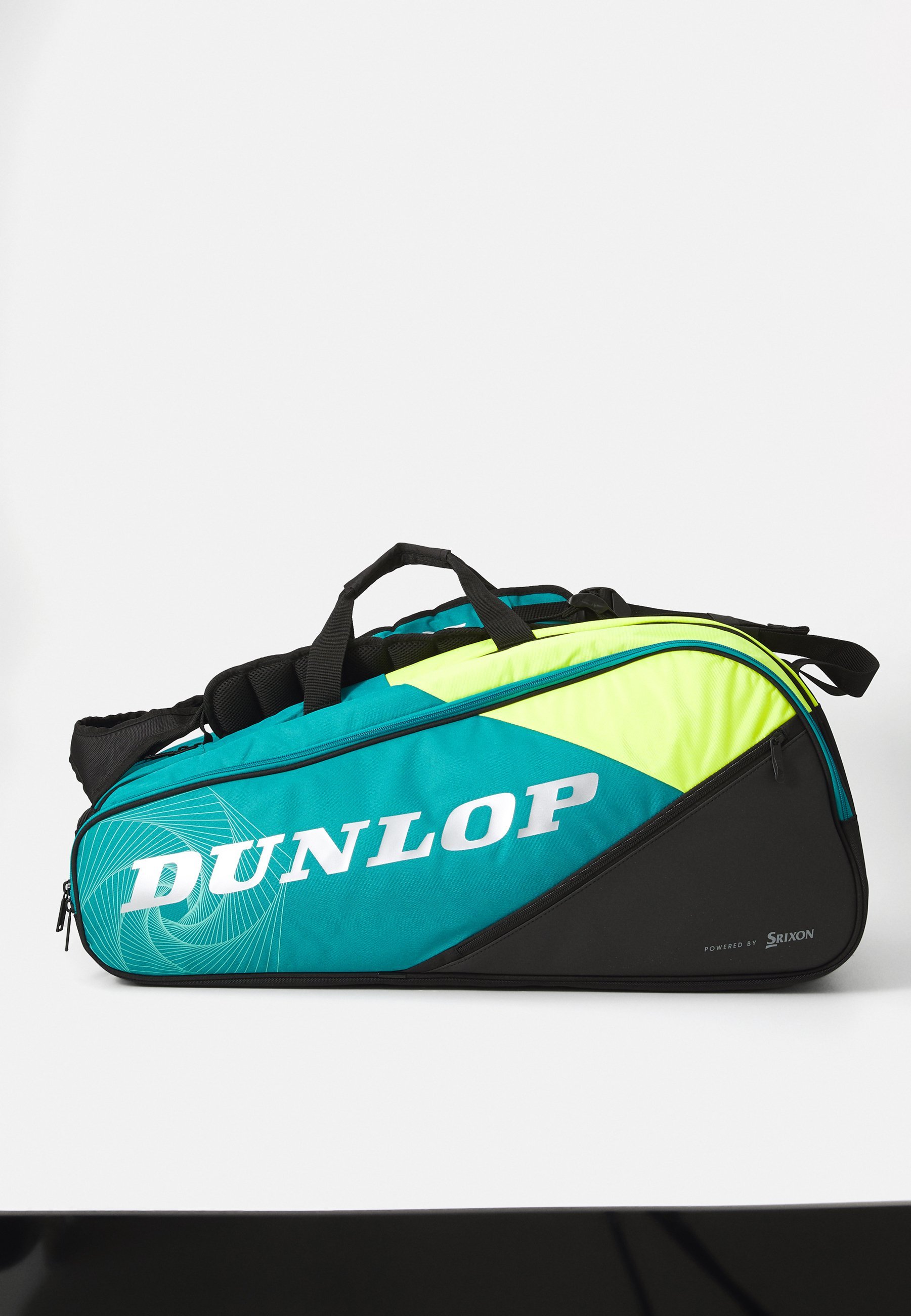 Dunlop TAC SX-PERFORMANCE 12 RACKET UNISEX - Torba na rakietę - turkusowo-czarno-żółta