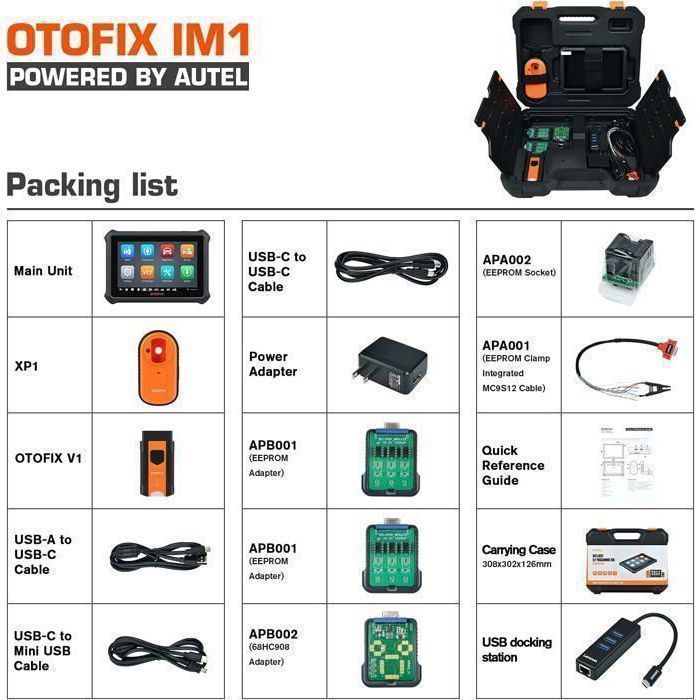 Car Key Programmer - OTOFIX - IM1 IMMO - with XP1 - Car Diagnostics - 2-Year Update