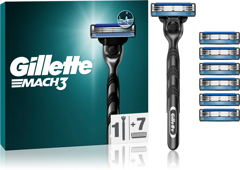 Aparelho de barbear Gillette Mach3 + lâminas de substituição