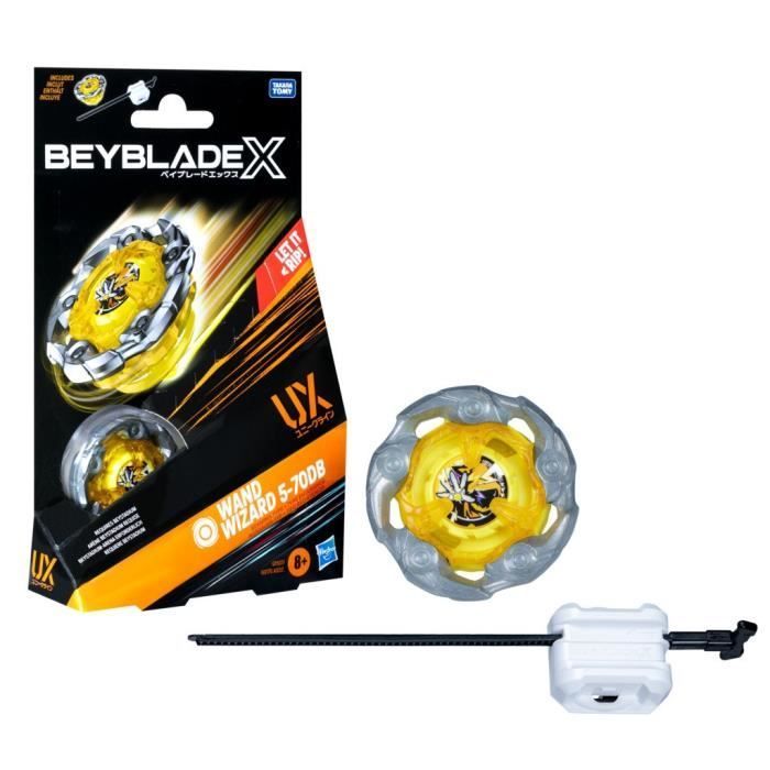 Beyblade X Starter Pack Wand Wizard 5-70DB UX, endurance-type top and launcher, authentic Takara Tomy tops, ages 8+