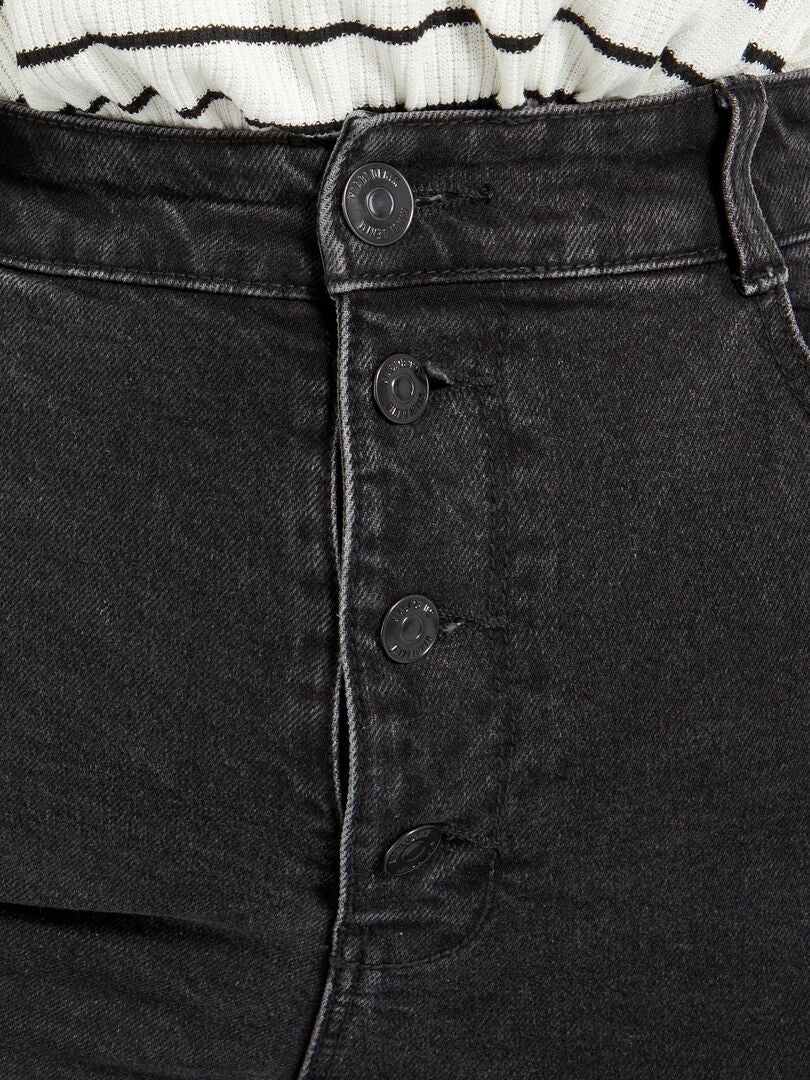 Pantalones vaqueros Mom Fit - L30 - NEGRO