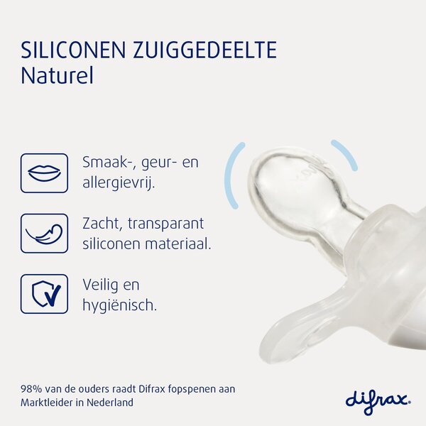 Duda Difrax Pure Natural 0-6 mesecev roza