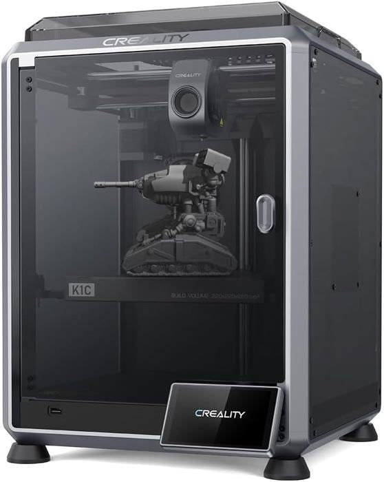 Creality K1C 3D Printer with AI Camera, 600 mm/s Print Speed, Clog-Free Direct Extruder and Tri-Metal Nozzle
