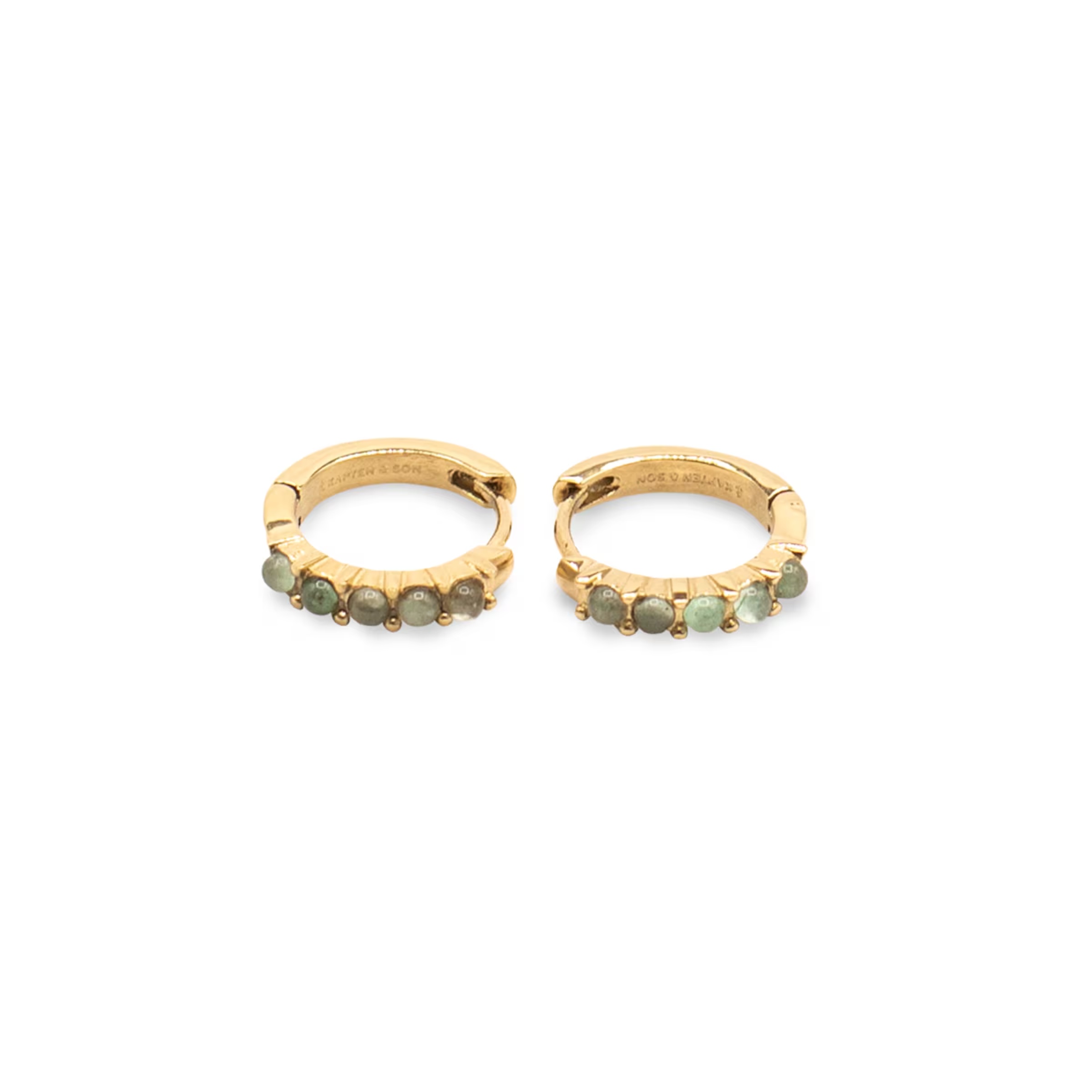 Boucles d'oreilles créoles Harmonie Stone Or