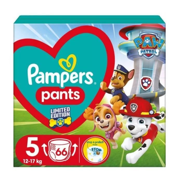 Pampers WB Paw Patrol couches taille 5 12-17kg 66 pcs. - 8006540863619