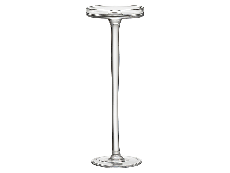 Świecznik szklany Champagne 27 cm transparentny