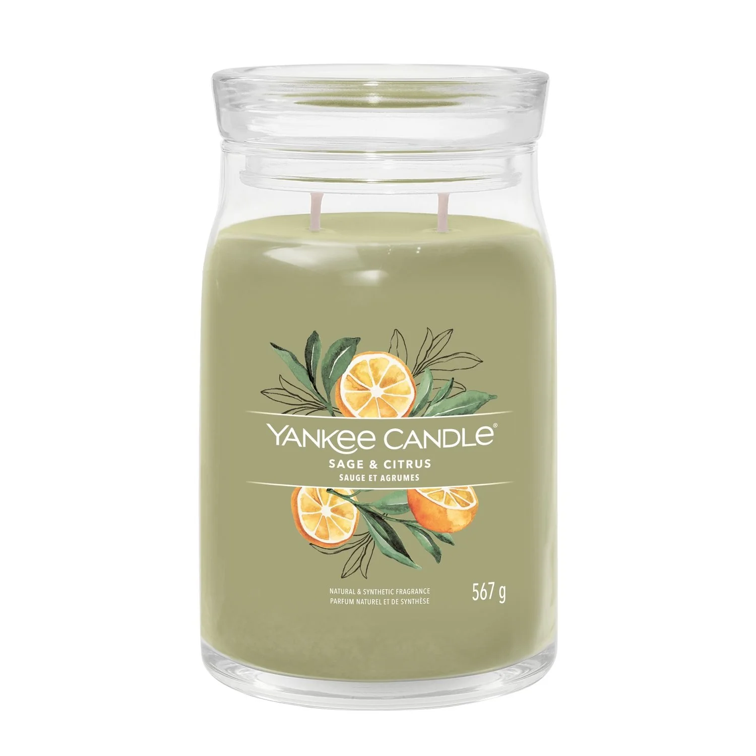 Signature Jar Candles Sage & Citrus - Candela Profumata