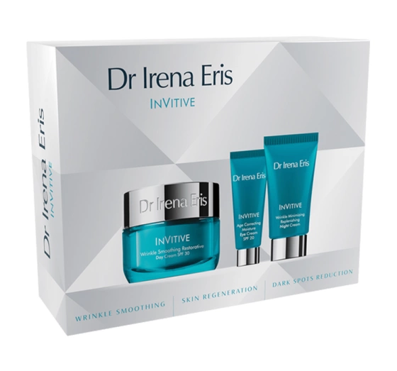 Dr Irena Eris Invitive zestaw krem na dzień 50 ml   krem na noc 30 ml   krem pod oczy 11 ml