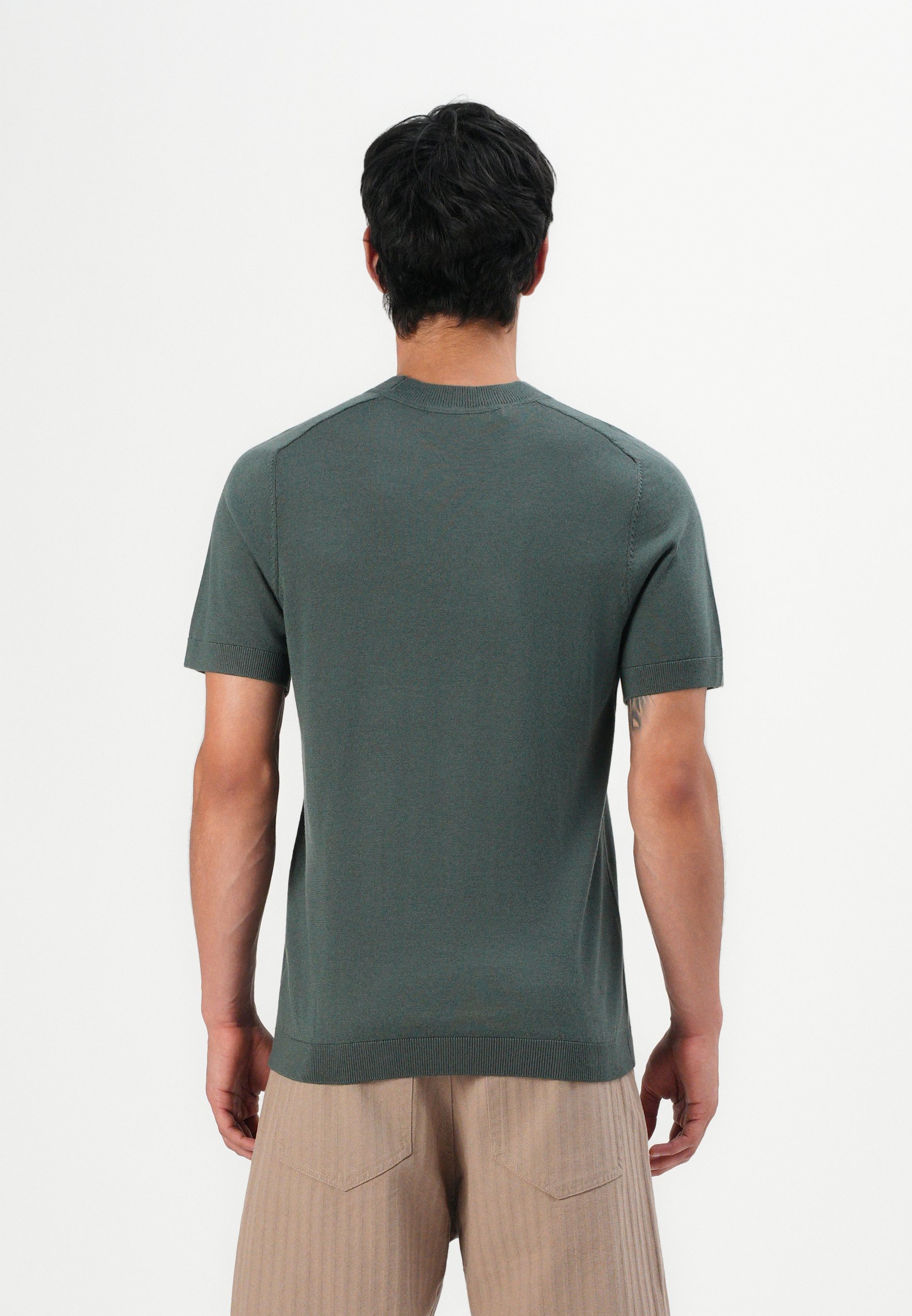 Pull Selected Homme SLHTRAY CREW NECK - coloris forêt profonde