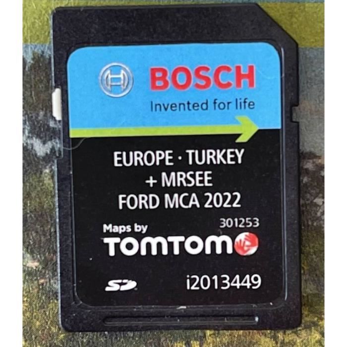 Tarjeta SD GPS - TOM TOM - MCA v12 - Europa 2022 - Advertencia de zona peligrosa - Negro