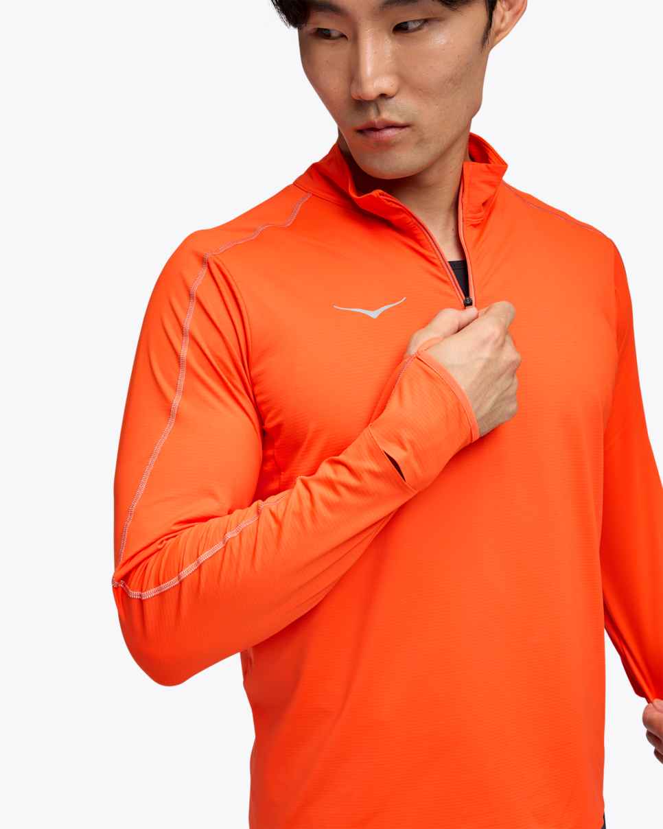 HOKA GlideTech Quarter Zip Lava