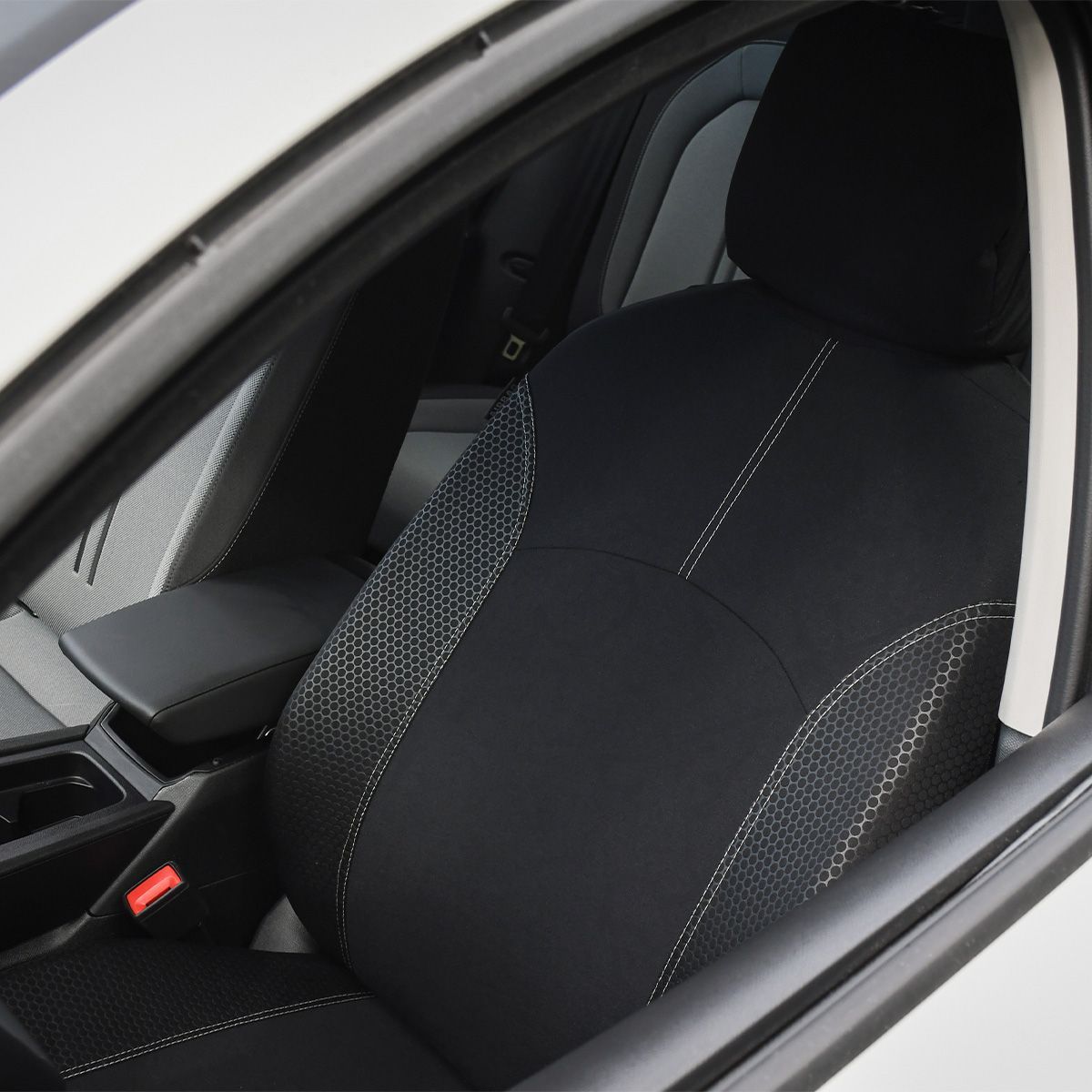 Coprisedile auto - XLCOVER - Compatibile con airbag - Nero - Universale - 3 pezzi