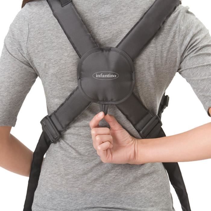 Porte-Bébé INFANTINO - Swift - Ergonomique - Noir/Bleu - Pour Bébé de 0 à 24 mois