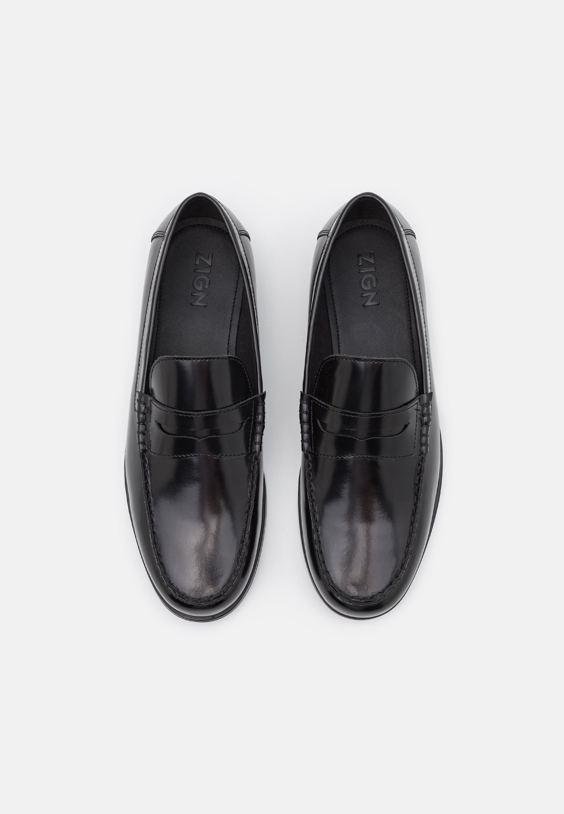 Zign LEATHER - Instappers - zwart