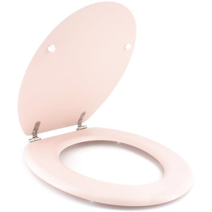 Sedile WC GELCO DESIGN Dolce - Cerniere in acciaio inox - Legno sagomato - Rosa cristallo