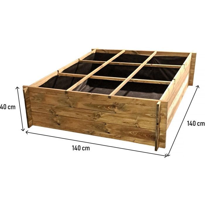 Carré potager en bois 