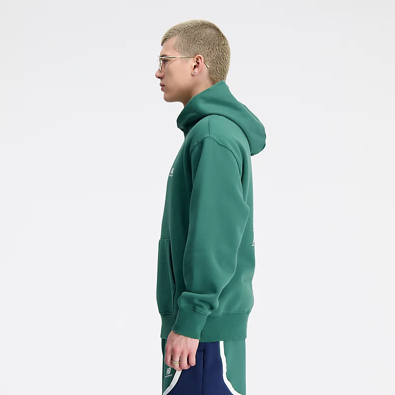 Homme Hoops Fleece-Hoodie - TEAM FOREST GREEN