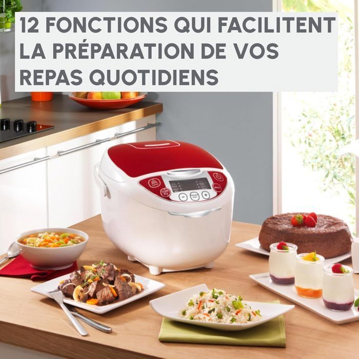Multicooker - Moulinex - 5 L - 750 W - 12 programmi - Ciotola antiaderente rimovibile