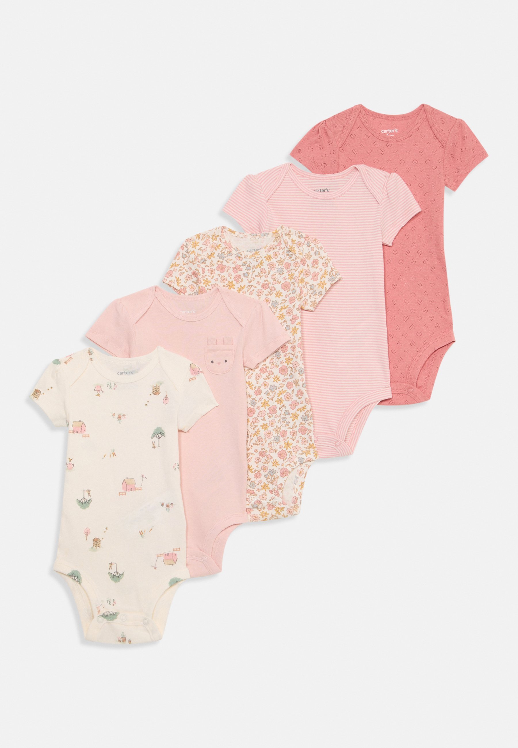 Carter's BODYSUITS 5 PACK - Body - off white/light pink/berry