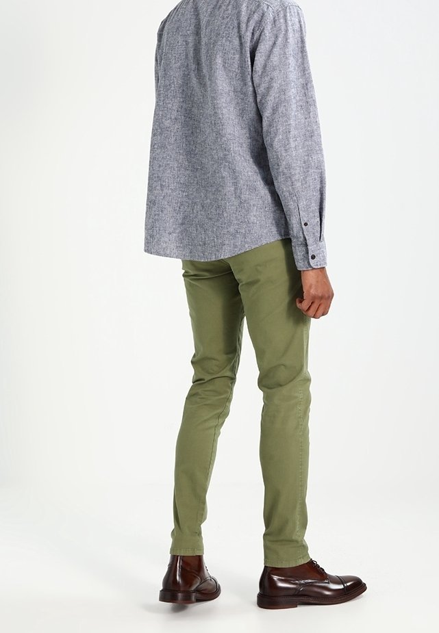 Geselecteerde Homme Chinos - olijfgroen