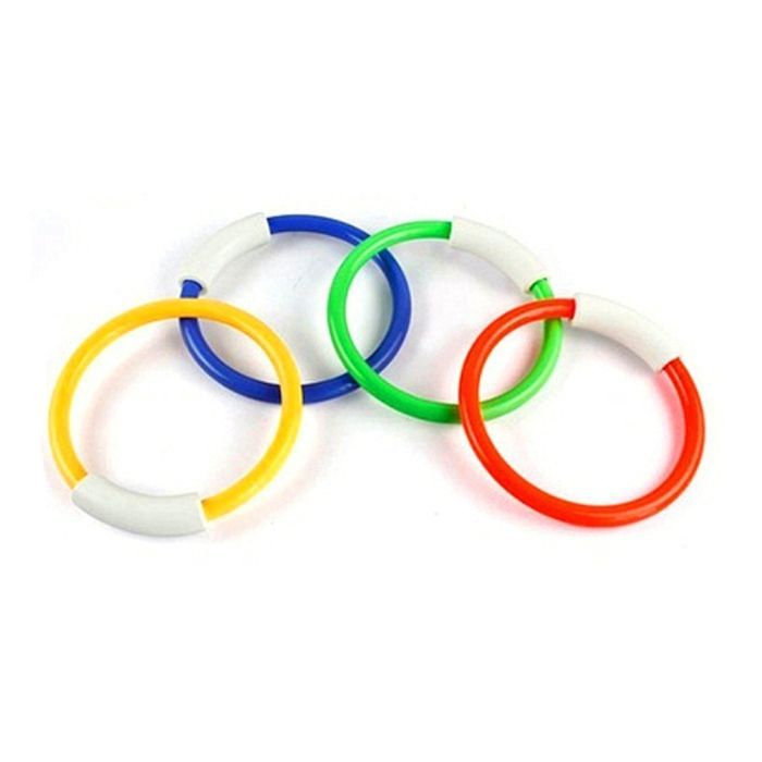 Jouets de Plongée pour Enfants - LEWW - Lot de 4 Anneau de Plongée - Anneaux de jeux d'activité colorés