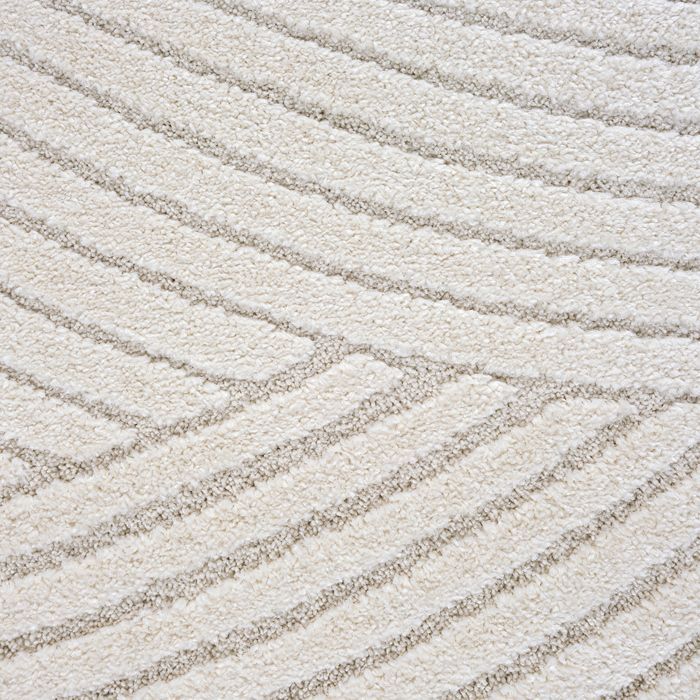 the carpet Everest - tapis salon, effet 3D, haute densité de poils et agréablement doux, Crème, 80 x 150 cm, Design - 2401