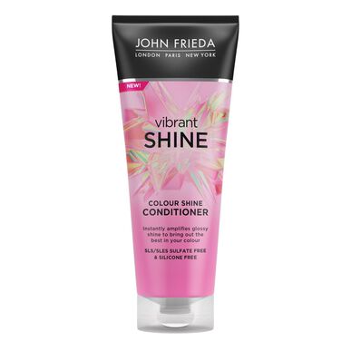 John Frieda Vibrant Shine Color Conditioner, Intens fuktighetsgivende og lysnende balsam, 250 ml
