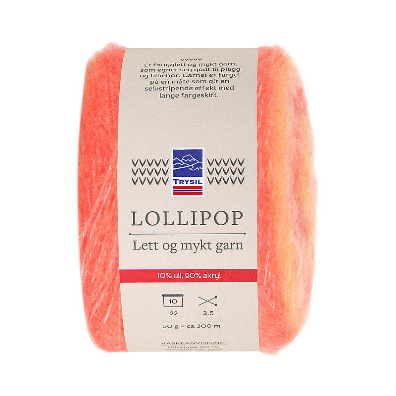 Hilo Lollipop con degradado rosa salmón/melocotón