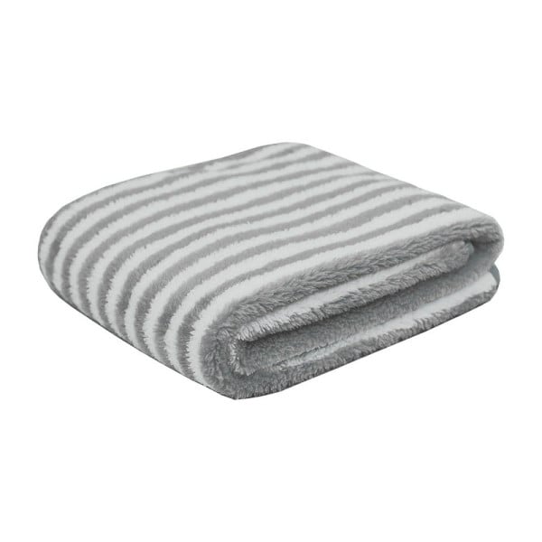 Ręcznik Pure Stripes 35x75 szary biały pasy z mikrofibry Home