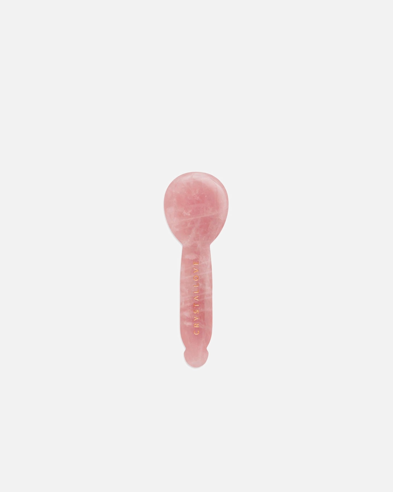 Crystallove Gezichtsmassageapparaat Rozenkwarts Lepel Oog Gua Sha - 1 stuk