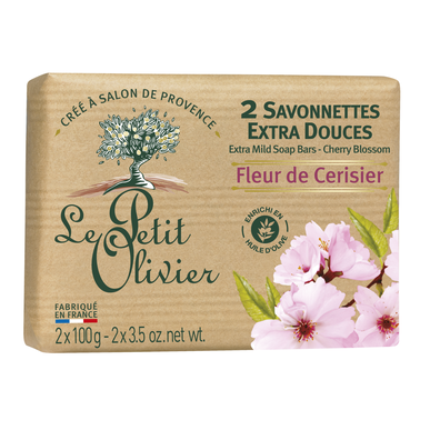 Le Petit Olivier Mild Körsbärsblomstvål 2 x 100 g