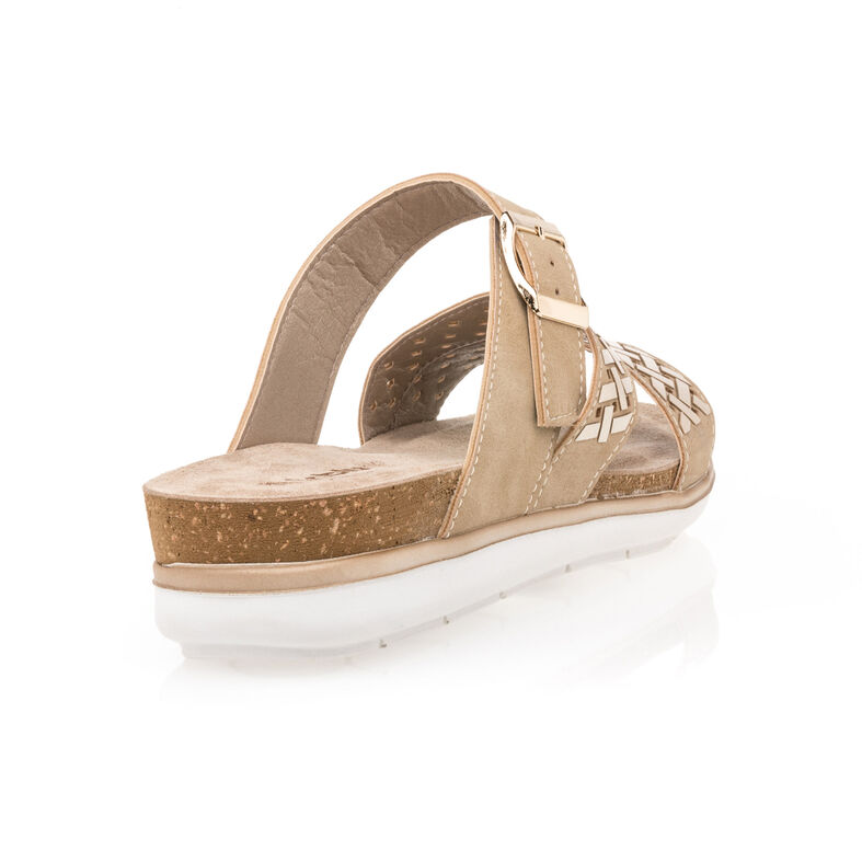 Zuecos/mules beige para mujer
