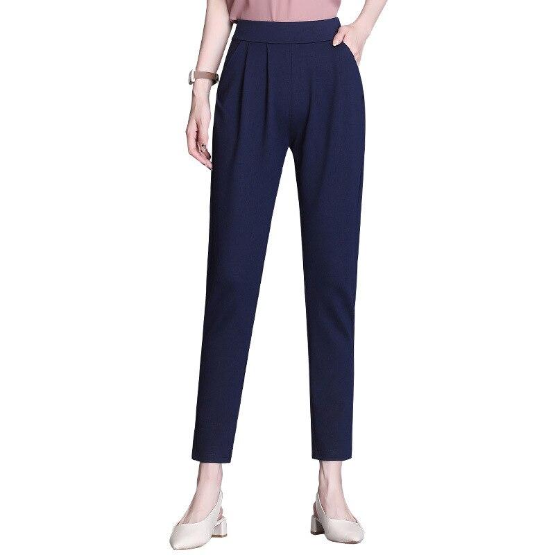 Pantaloni harem da donna estivi, larghi e casual, taglie forti, lunghezza alla caviglia, pantaloni capri larghi con elastico in vita, tinta unita.