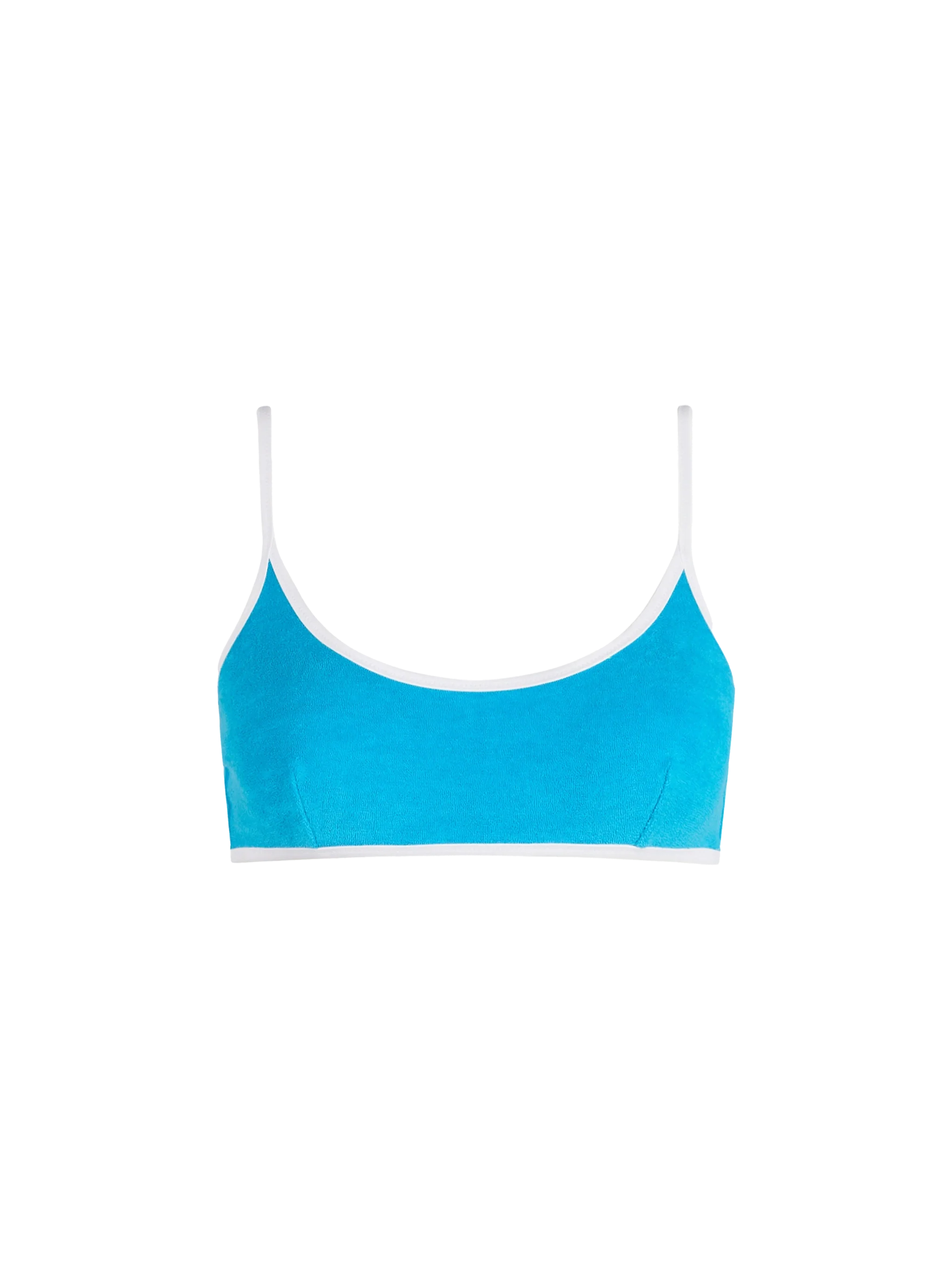 Top tipo bralette de felpa Judy con ribete