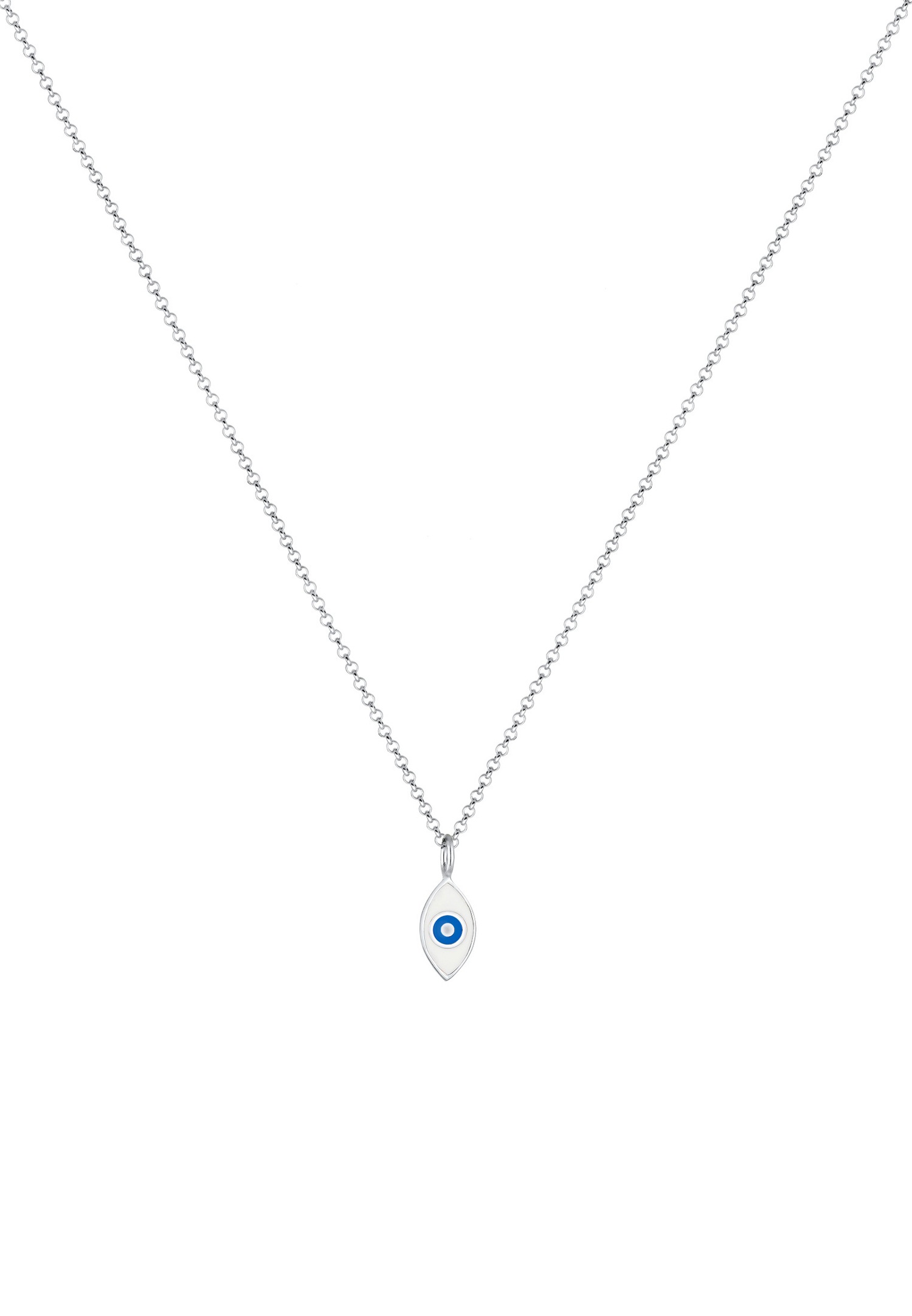 Elli Femme Pendentif Émail du Symbole du Mauvais œil Féminin en Argent Sterling 925