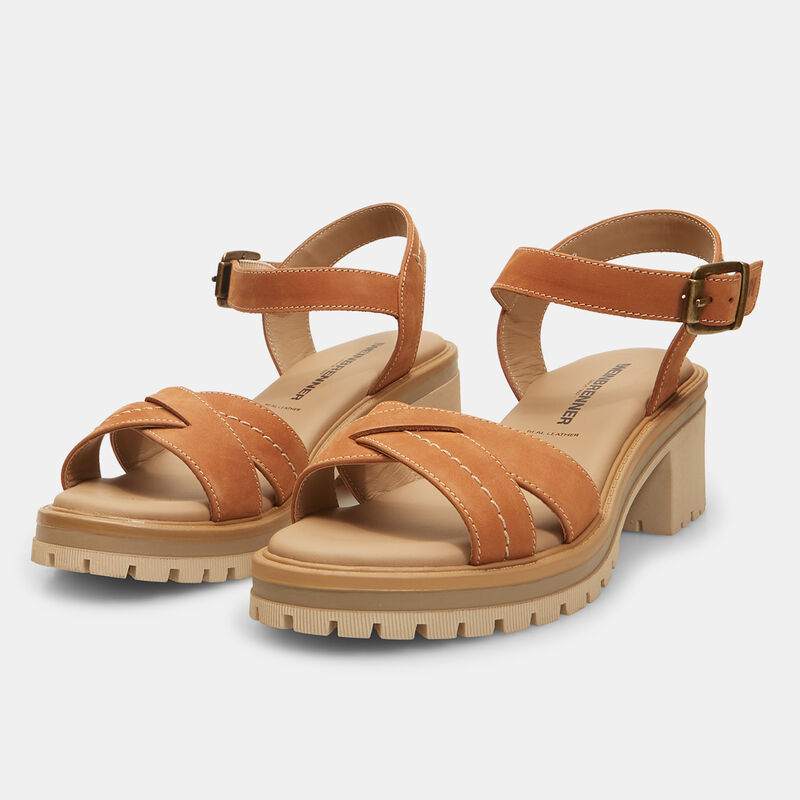 Weinbrenner nubuck sandaler med 5 cm klack