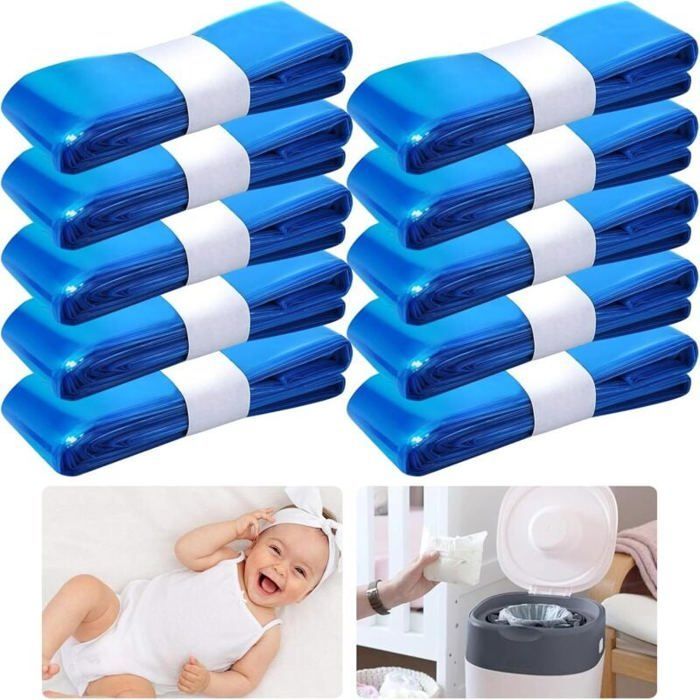 10 bolsas de recambio para pañales, bolsas de recambio para pañales de gran capacidad, bolsas de recambio para pañales de bebé compatibles con Tommee Ti